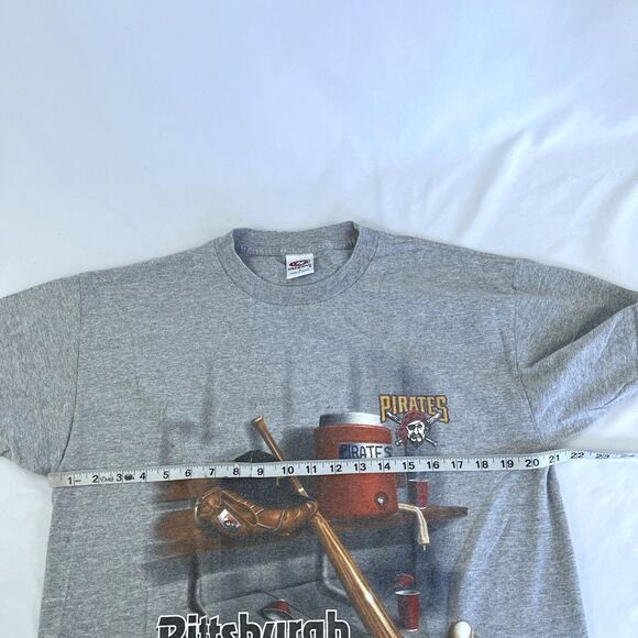 Vintage Y2K 2000 True Fan Pittsburgh Pirates Graphic T-Shirt Sz L - Picture 6 of 8